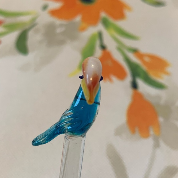 NWT Glass Toucan Swizzle Sticks-10 in a set. - Picture 2 of 5